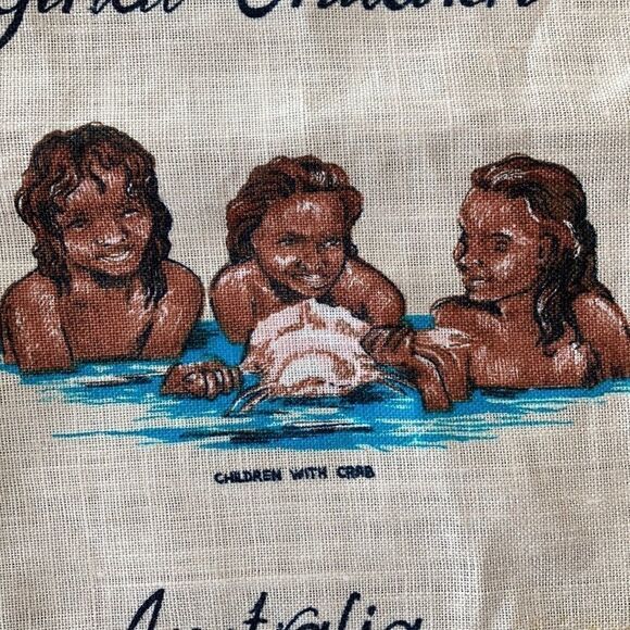 Linen New Handpainted towel wall hanging 18” x 31” - Picture 2 of 16